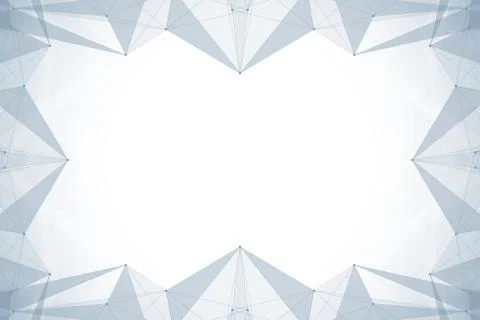 Geometric graphic background molecule and communication. Big data complex with Illustrazione stock