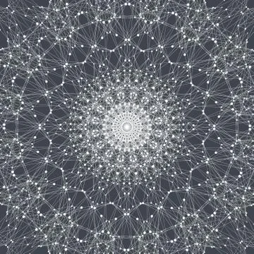 Geometric graphic background molecule and communication. Big data complex with Stockillustratie