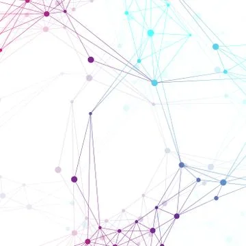 Geometric graphic background molecule and communication. Big data complex with Stock Illustration