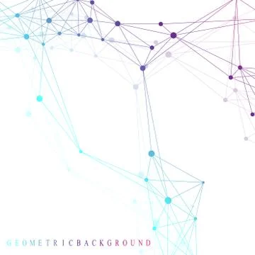 Geometric graphic background molecule and communication. Big data complex with Stockillustratie