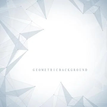 Geometric graphic background molecule and communication. Big data complex with Illustrazione stock