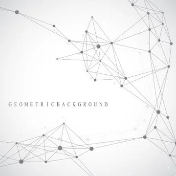 Geometric graphic background molecule and communication. Big data complex with 스톡 일러스트