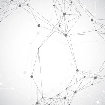 Geometric graphic background molecule and communication. Big data complex with Illustrazione stock
