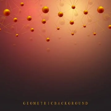 Geometric graphic background molecule and communication. Big data complex with Stock Illustration