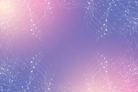 Geometric graphic background molecule and communication. Big data complex with Illustrazione stock