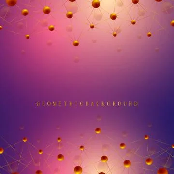 Geometric graphic background molecule and communication. Big data complex with Stock Illustration