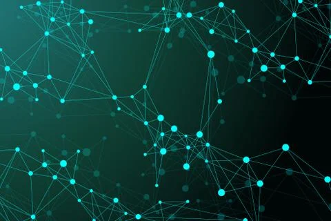 Geometric graphic background molecule and communication. Big data complex with Stock Illustration