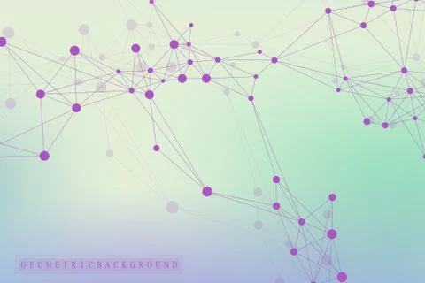 Geometric graphic background molecule and communication. Big data complex with イラスト素材