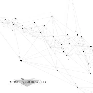 Geometric graphic background molecule and communication. Big data complex with 스톡 일러스트