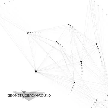 Geometric graphic background molecule and communication. Big data complex with Illustrazione stock