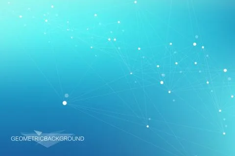 Geometric graphic background molecule and communication. Big data complex with Stock Illustration