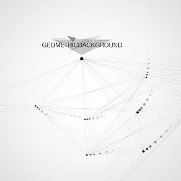 Geometric graphic background molecule and communication. Big data complex with Stockillustratie