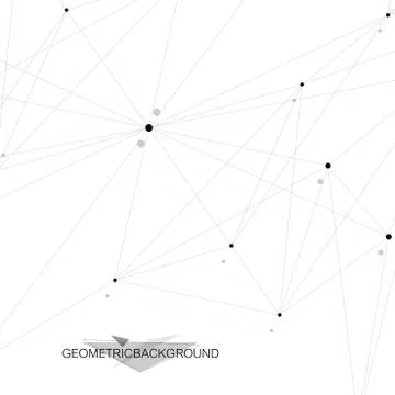 Geometric graphic background molecule and communication. Big data complex with Stock Illustration