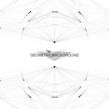 Geometric graphic background molecule and communication. Big data complex with Stock Illustration