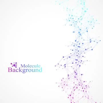 Geometric graphic background molecule and communication. Big data complex with Illustrazione stock