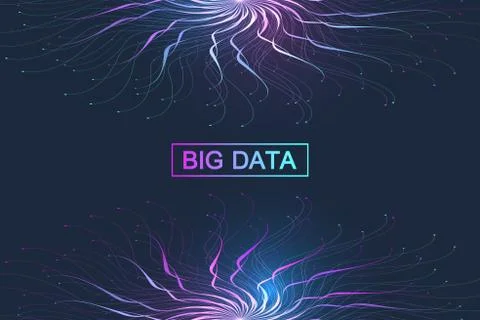 Geometric graphic background molecule and communication. Big data complex with Stock Illustration