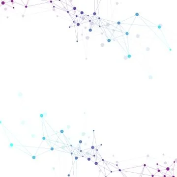 Geometric graphic background molecule and communication. Big data complex with Illustrazione stock