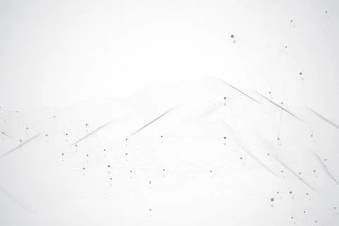 Geometric graphic background molecule and communication. Big data complex with Illustrazione stock