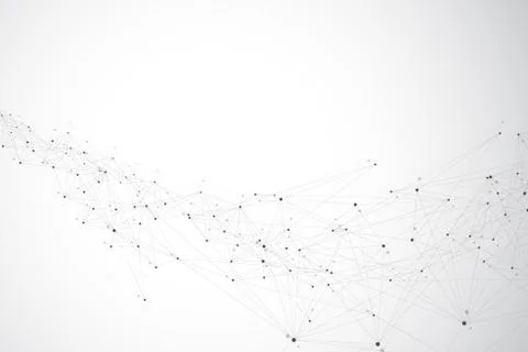 Geometric graphic background molecule and communication. Big data complex with 스톡 일러스트