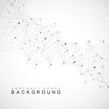 Geometric graphic background molecule and communication. Big data complex with 스톡 일러스트