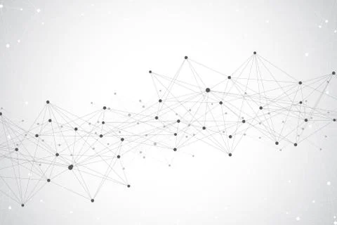 Geometric graphic background molecule and communication. Big data complex with Stock Illustration