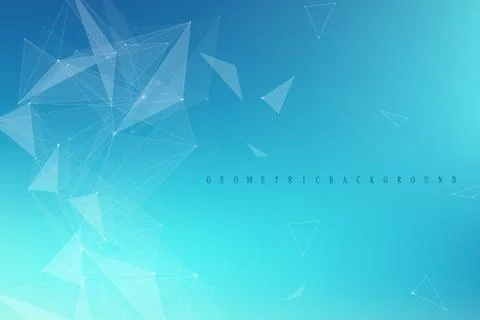 Geometric graphic background molecule and communication. Big data complex with イラスト素材