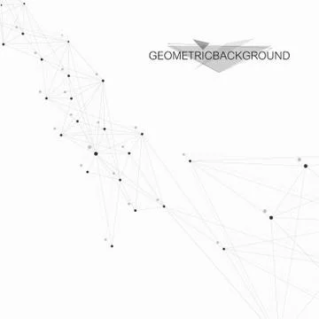 Geometric graphic background molecule and communication. Big data complex with Stockillustratie