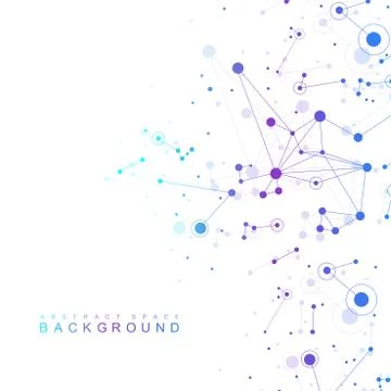 Geometric graphic background molecule and communication. Big data complex with イラスト素材