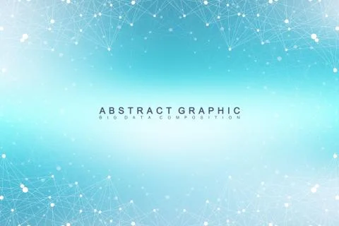 Geometric graphic background molecule and communication. Big data complex with イラスト素材