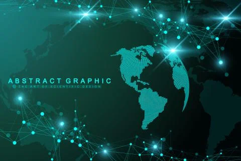Geometric graphic background molecule and communication. Big data complex with イラスト素材