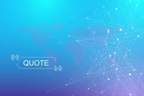 Geometric graphic background molecule and communication. Big data complex with Stock Illustration