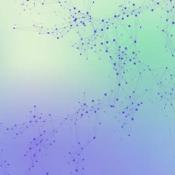 Geometric graphic background molecule and communication. Big data complex with Stock Illustration