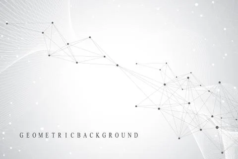 Geometric graphic background molecule and communication. Big data complex with イラスト素材