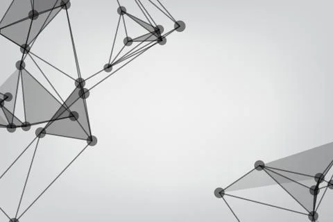 Geometric graphic background molecule and communication. Minimalism chaotic i Stock Illustration