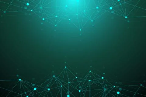 Geometric graphic background molecule and communication. Big data complex with Stock Illustration