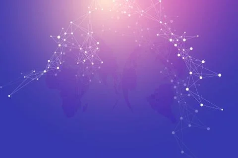Geometric graphic background molecule and communication. Big data complex with イラスト素材