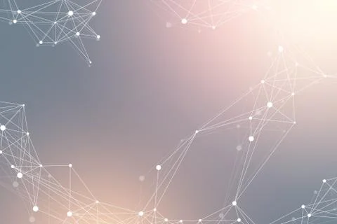 Geometric graphic background molecule and communication. Big data complex with Stock Illustration