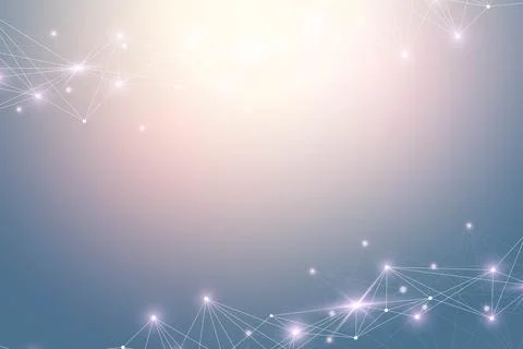 Geometric graphic background molecule and communication. Big data complex with 스톡 일러스트