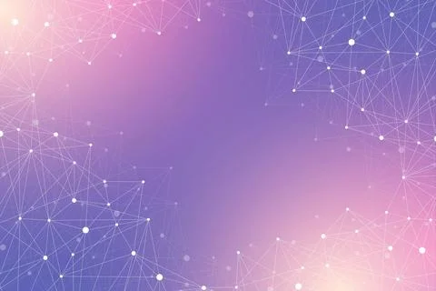 Geometric graphic background molecule and communication. Big data complex with Illustrazione stock