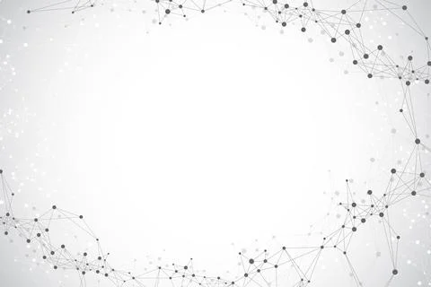 Geometric graphic background molecule and communication. Big data complex with Stock Illustration