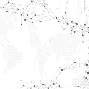 Geometric graphic background molecule and communication. Big data complex with Illustrazione stock
