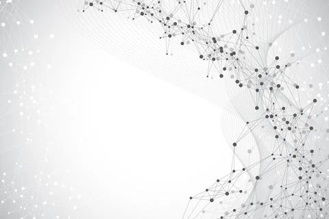 Geometric graphic background molecule and communication. Big data complex with Stock Illustration