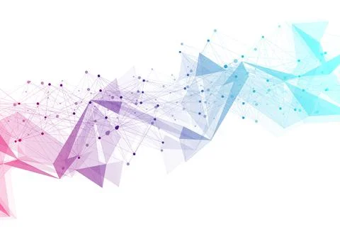 Geometric graphic background molecule and communication. Big data complex with イラスト素材