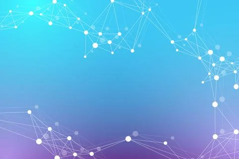 Geometric graphic background molecule and communication. Big data complex with Illustrazione stock