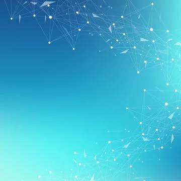 Geometric graphic background molecule and communication. Big data complex with Stock Illustration