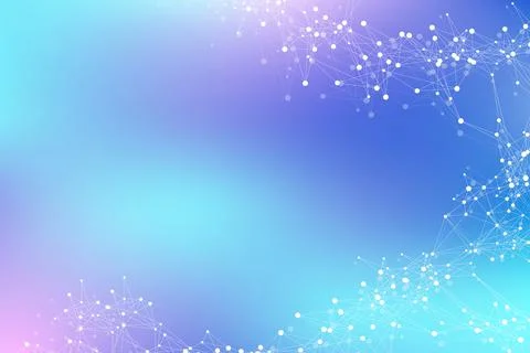 Geometric graphic background molecule and communication. Big data complex with Illustrazione stock
