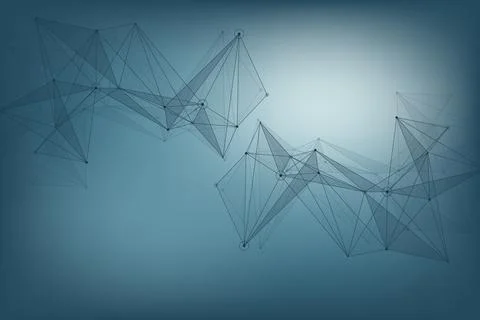 Geometric graphic background molecule and communication. Big data complex with Illustrazione stock
