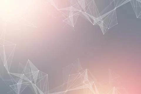Geometric graphic background molecule and communication. Big data complex with Stock Illustration