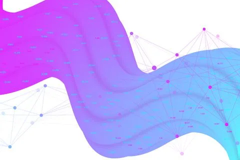 Geometric graphic background molecule and communication. Big data complex with Stock Illustration