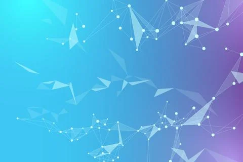 Geometric graphic background molecule and communication. Big data complex with Stock Illustration